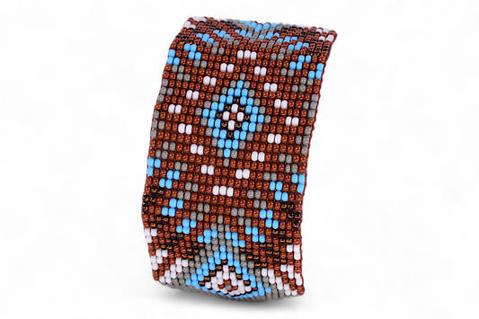 Large Brown Beaded Bracelet