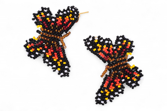 Small Red & Orange Butterfly Earing