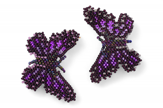 Small Purple Butterfly Earings