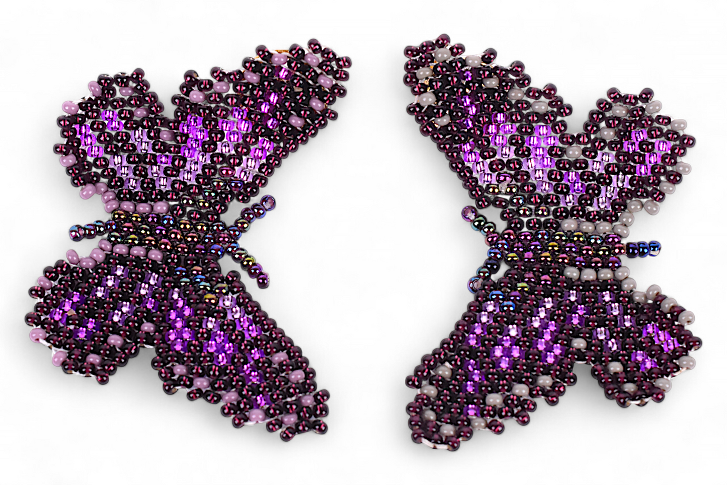 Small Purple Butterfly Earings