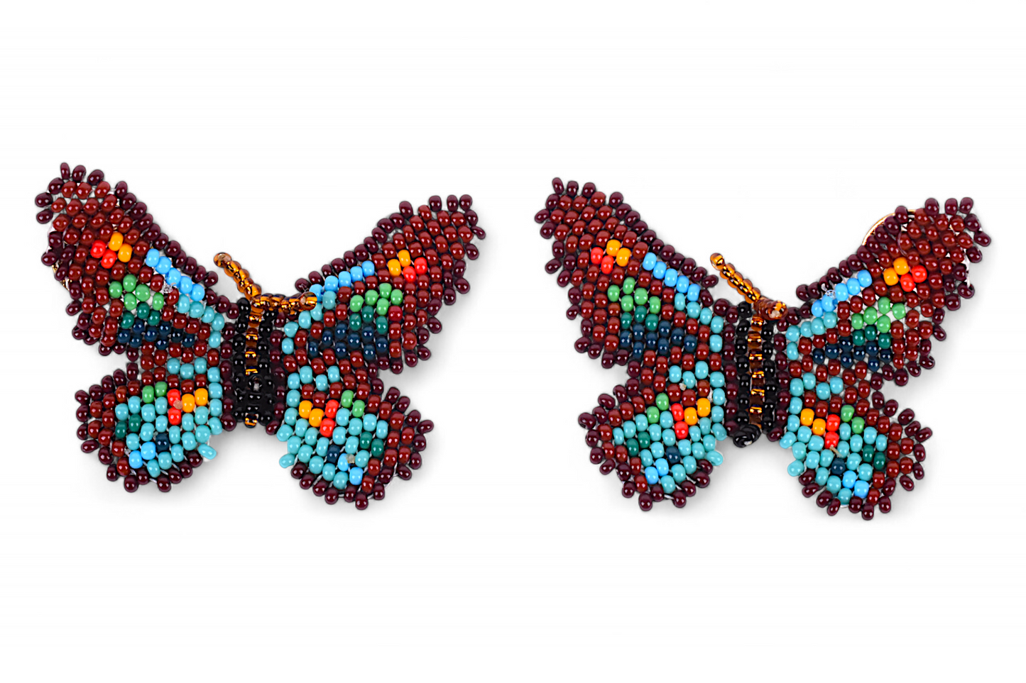 Small Brown & Green Butterfly Earing