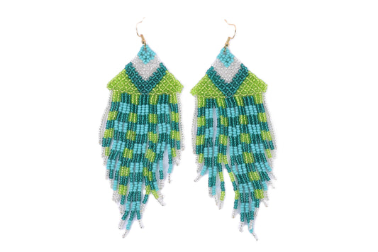 Teal Medusa Earrings