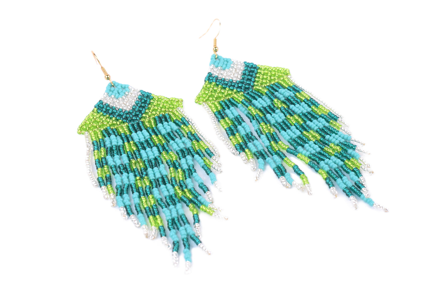 Teal Medusa Earrings