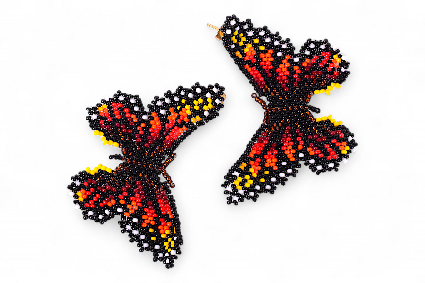 Large Red & Orange Butterfly Earing