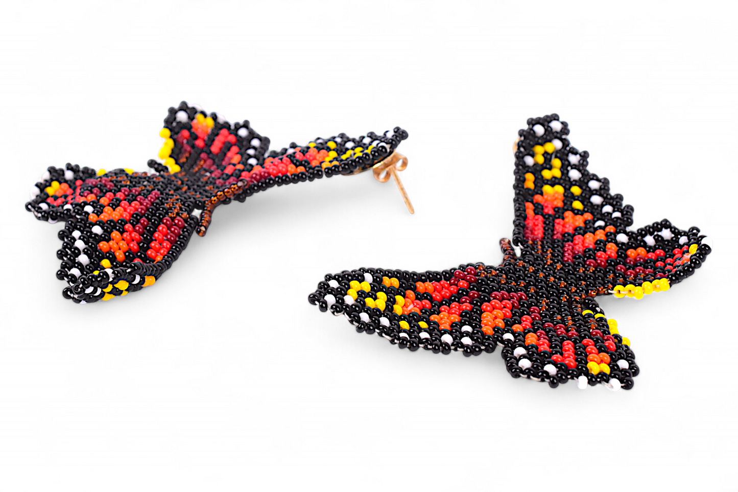 Large Red & Orange Butterfly Earing