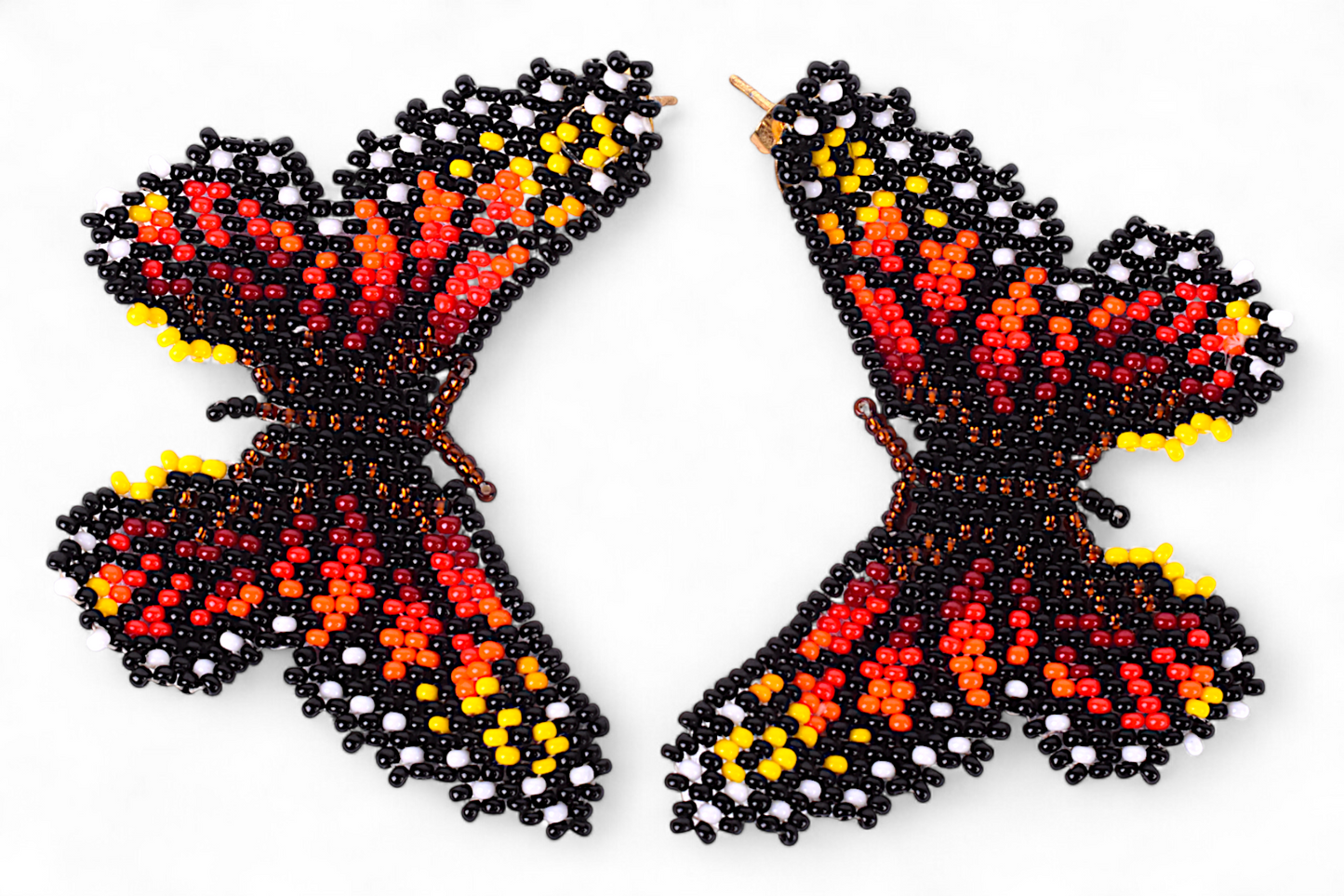 Large Red & Orange Butterfly Earing