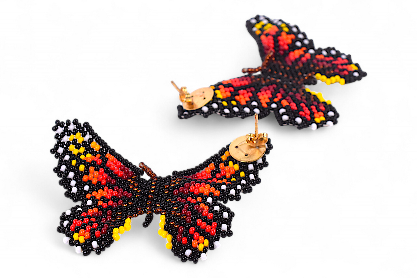 Large Red & Orange Butterfly Earing