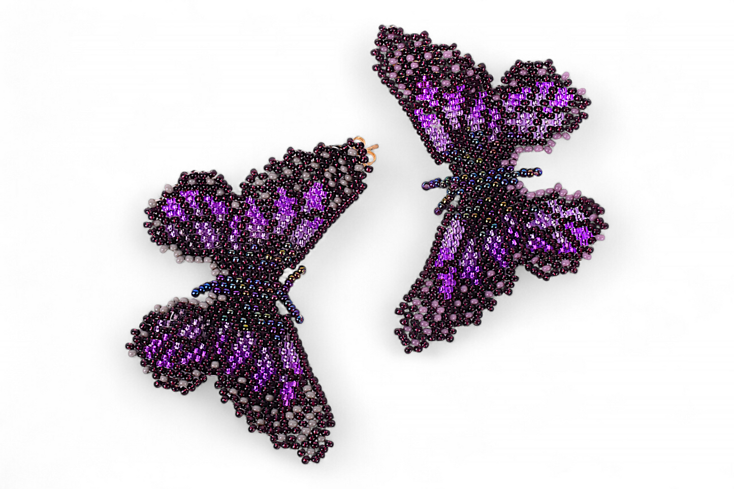 Large Purple Butterfly Earings