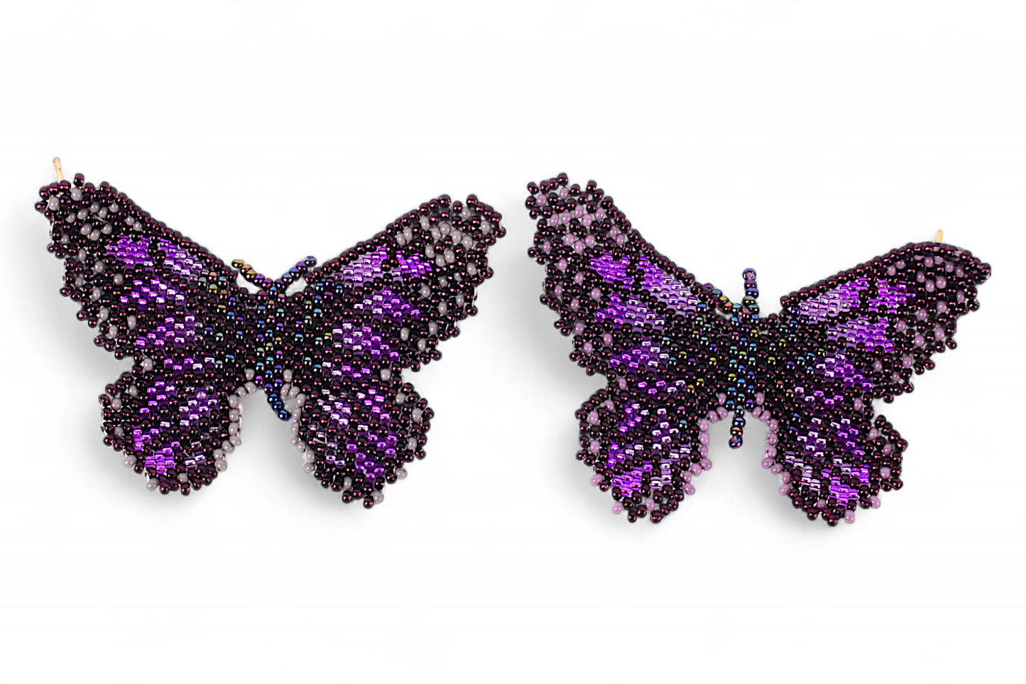Large Purple Butterfly Earings