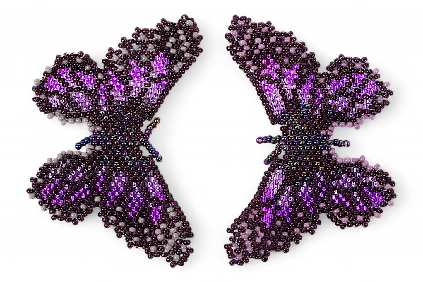 Large Purple Butterfly Earings