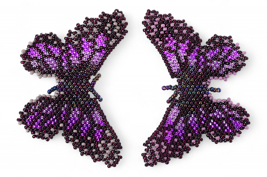 Large Purple Butterfly Earings