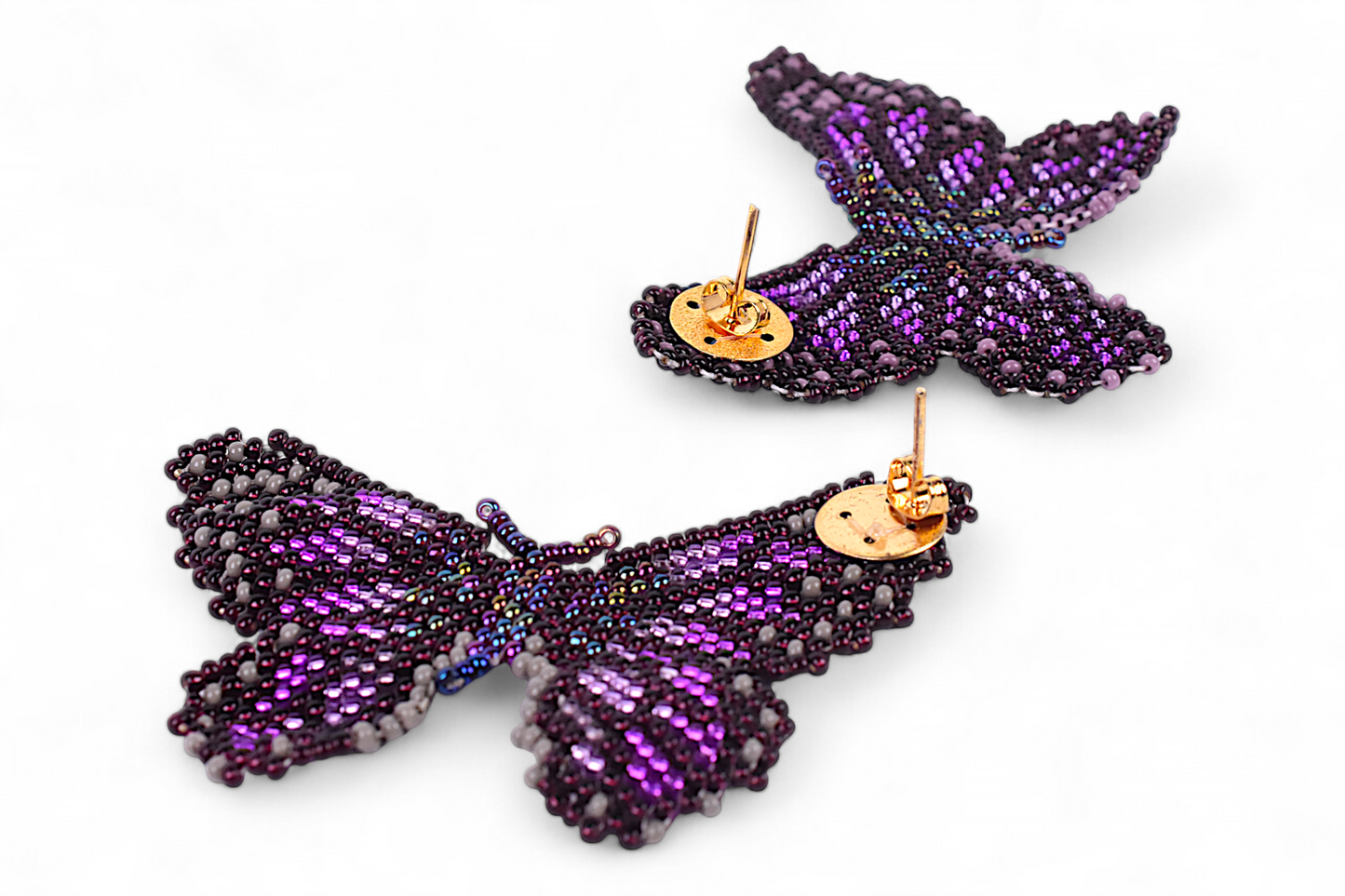 Large Purple Butterfly Earings