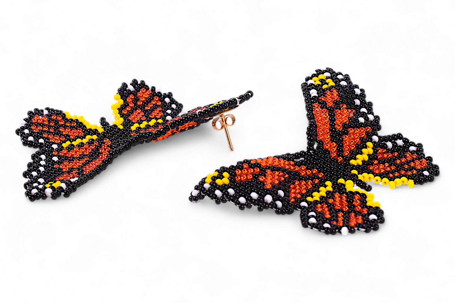Large Orange Butterfly Earing