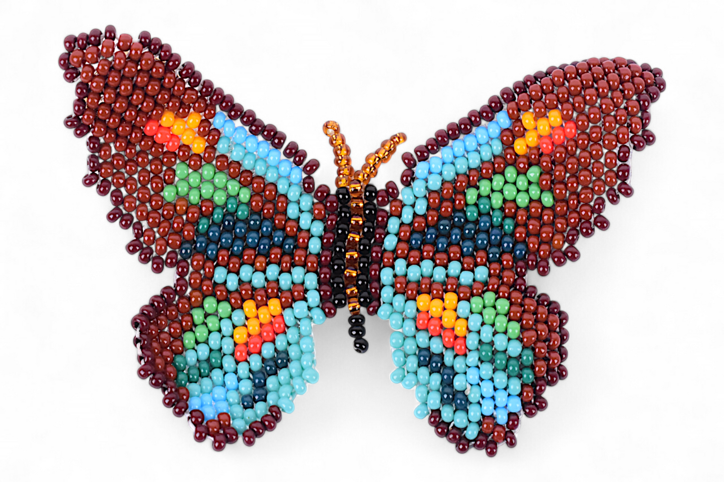 Large Brown & Green Butterfly Earing