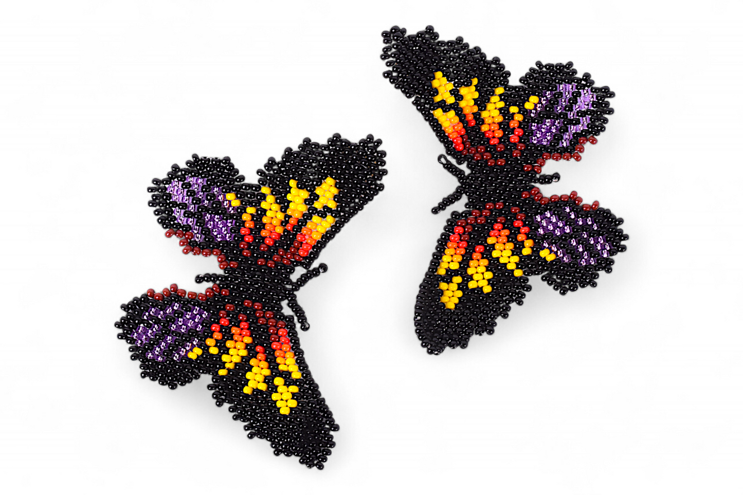 Large Black & Yellow Butterfly Earings