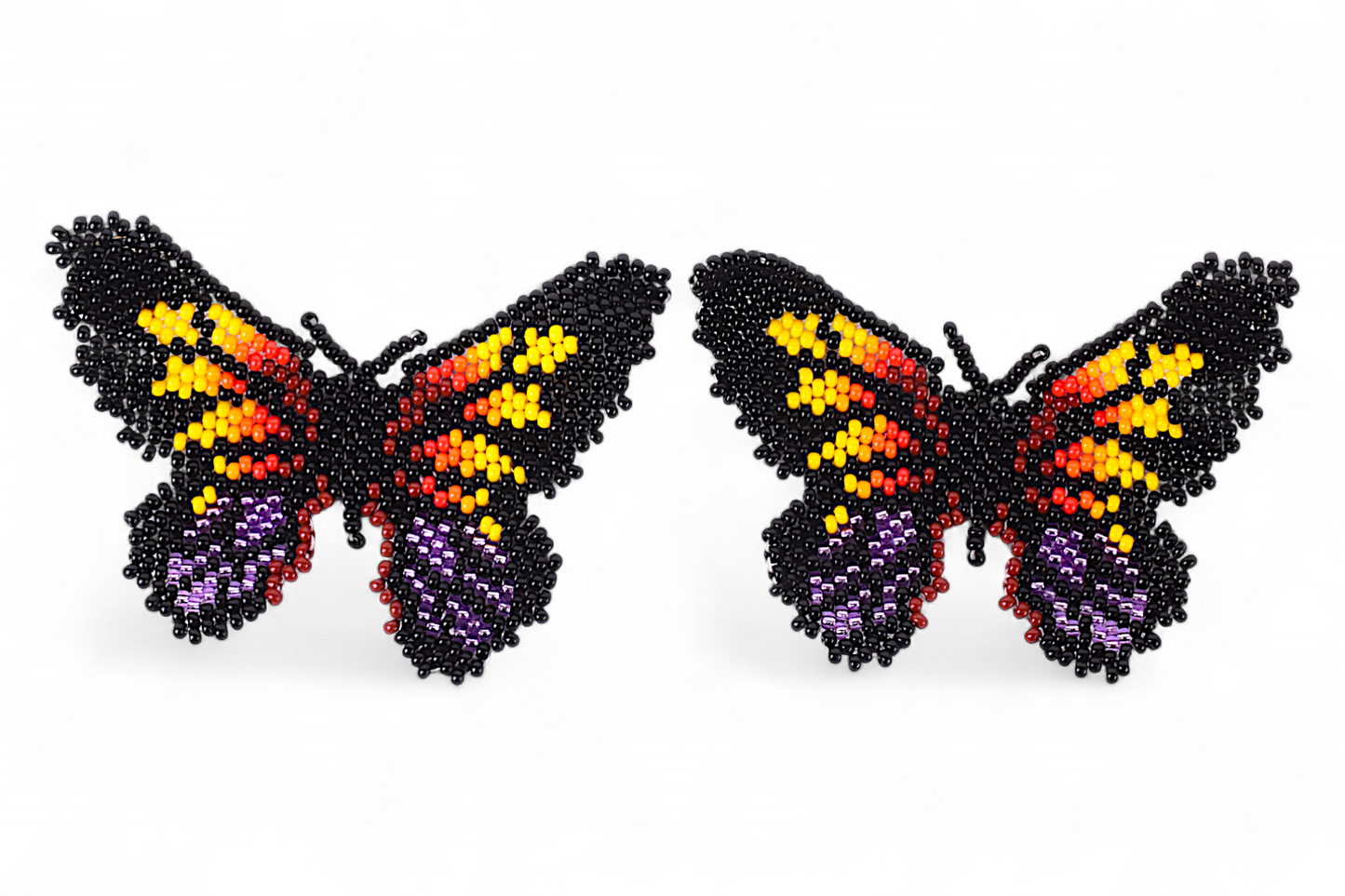 Large Black & Yellow Butterfly Earings