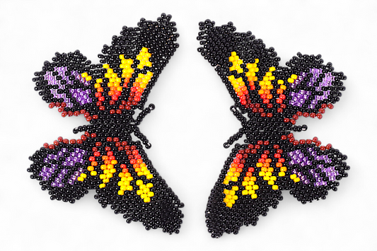 Large Black & Yellow Butterfly Earings