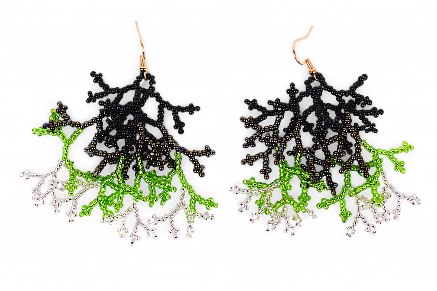 Green Coral Earings