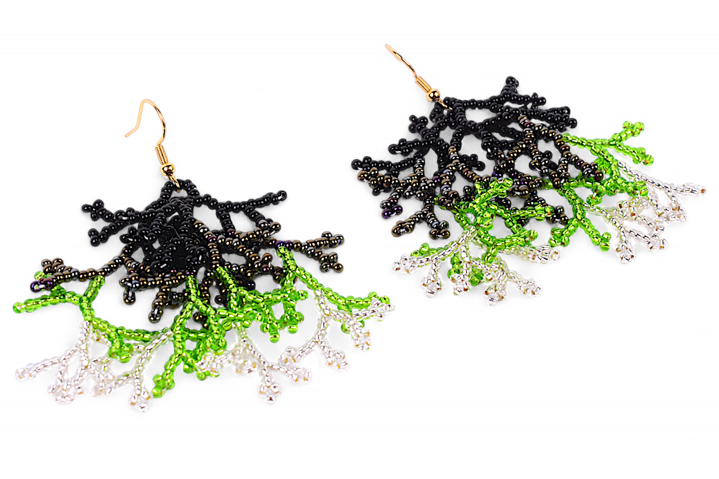 Green Coral Earings