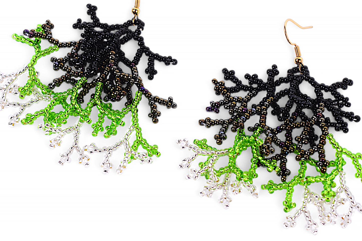 Green Coral Earings