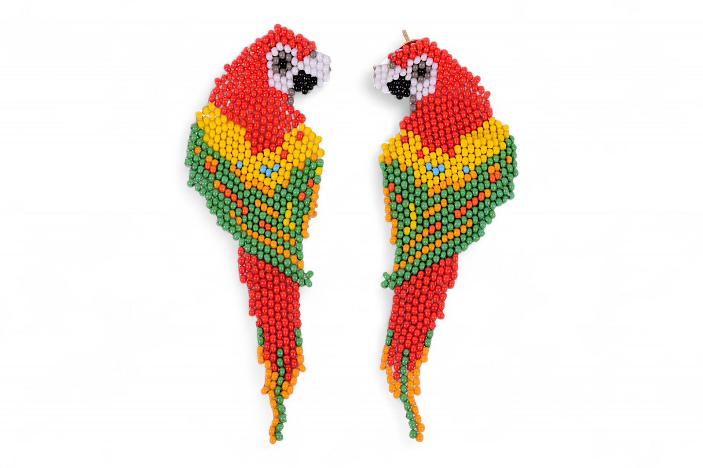 Red & Green Parrot Earings (Large)