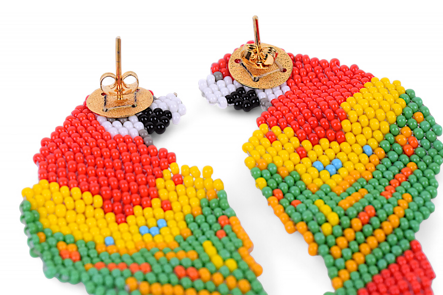 Red & Green Parrot Earings (Large)