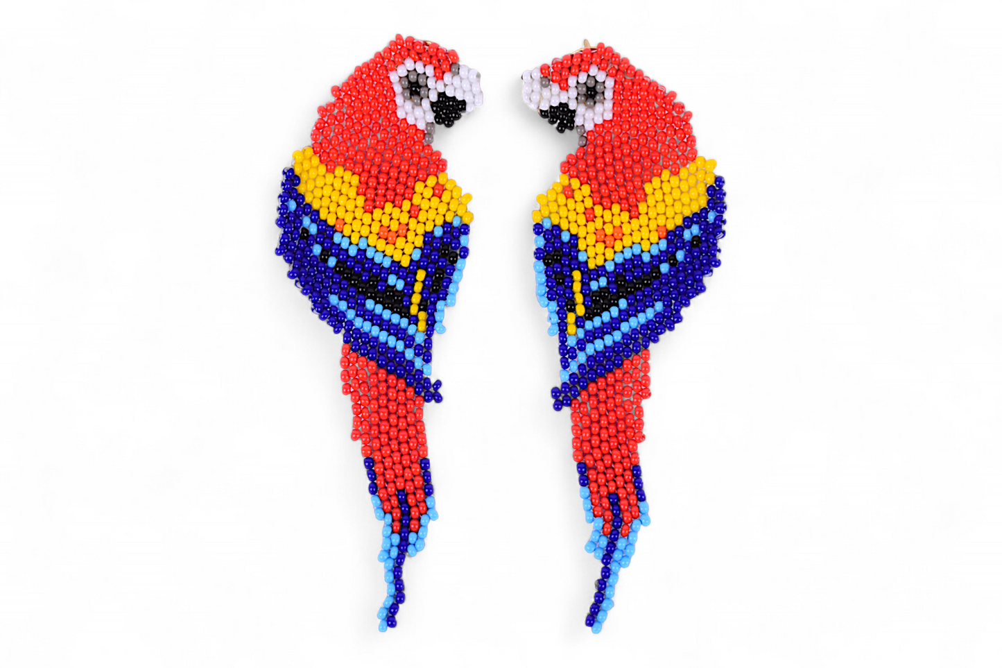 Red & Blue Parrot Earings (Large)