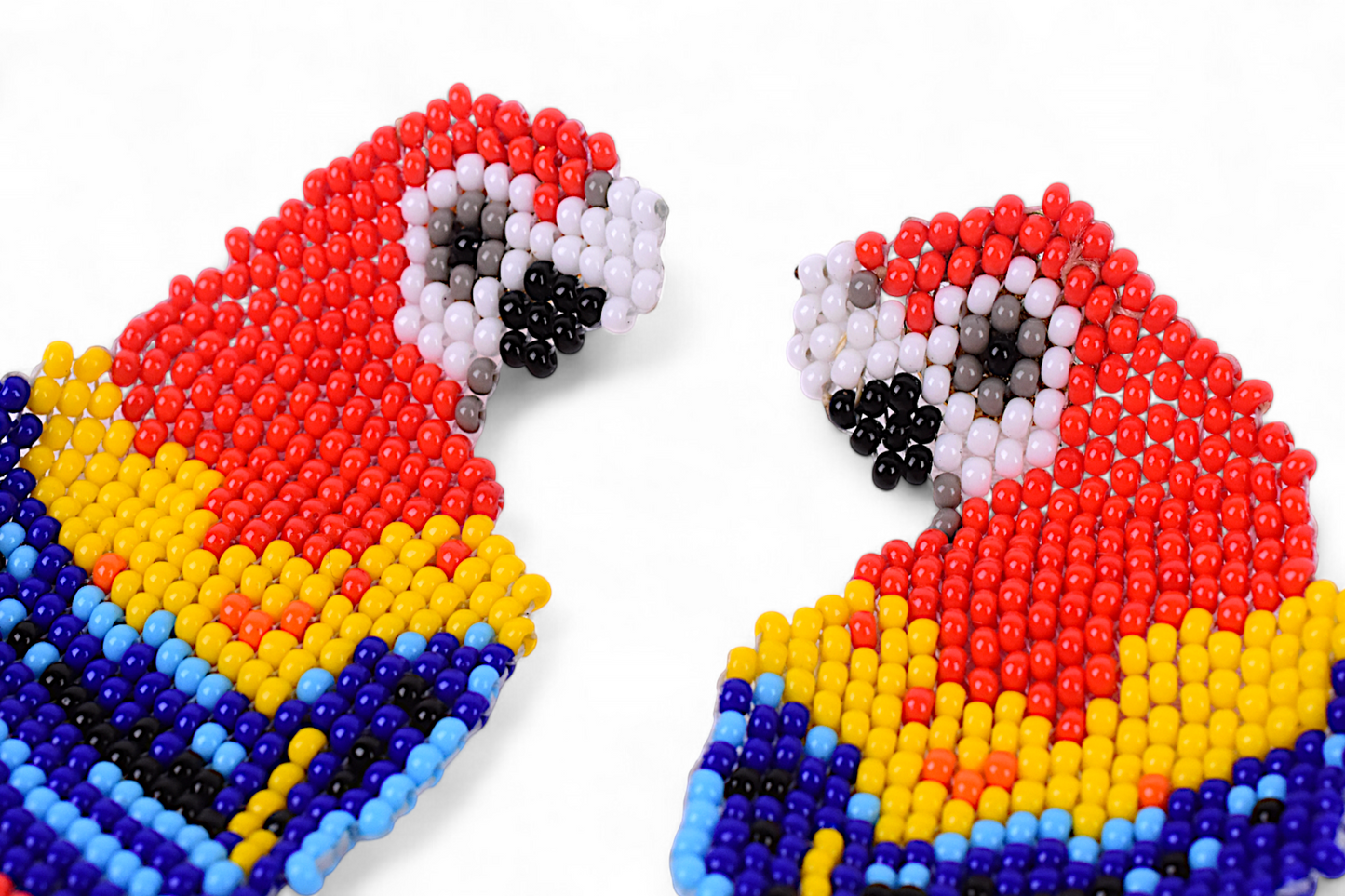 Red & Blue Parrot Earings (Large)