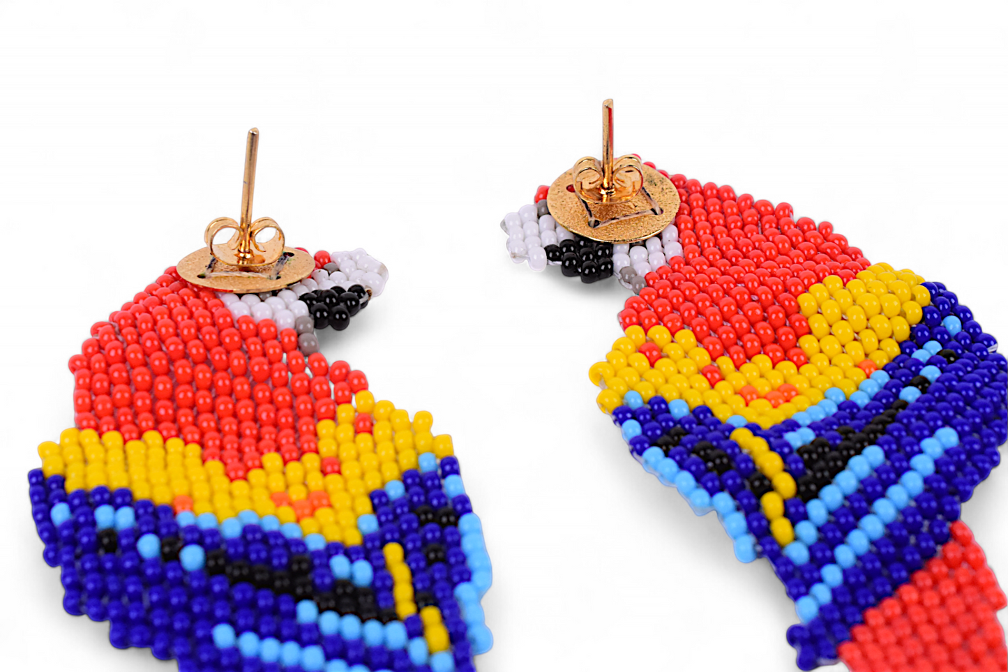 Red & Blue Parrot Earings (Large)