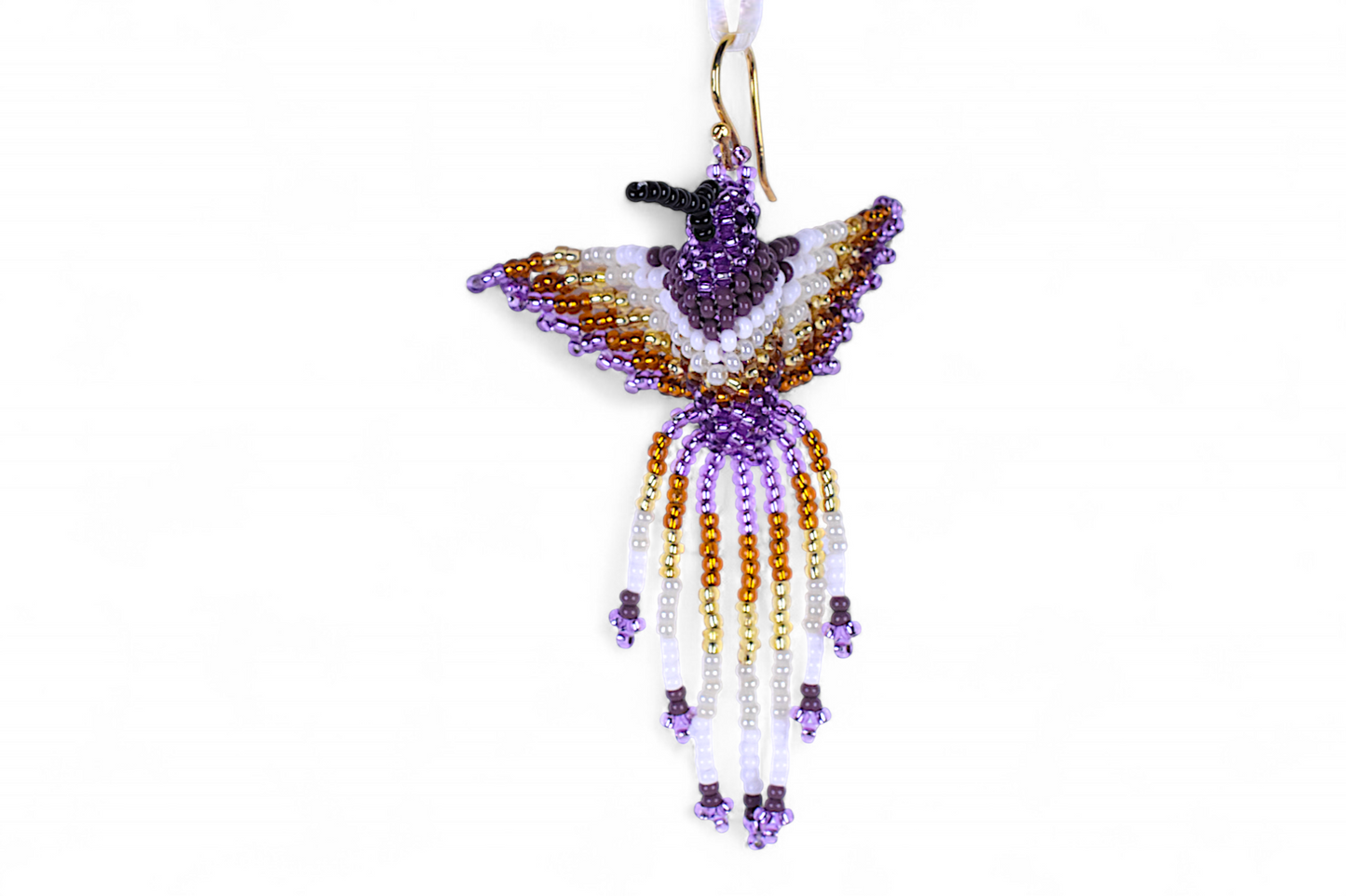 Purple Hummingbird Earings