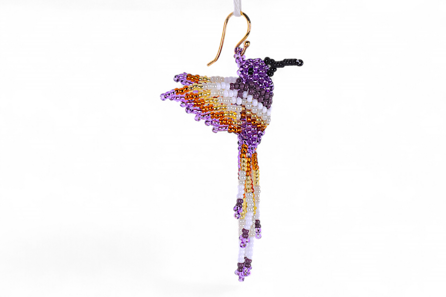 Purple Hummingbird Earings