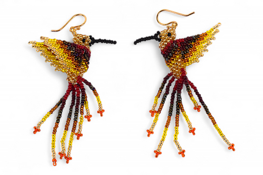 Gold Hummingbird Earings