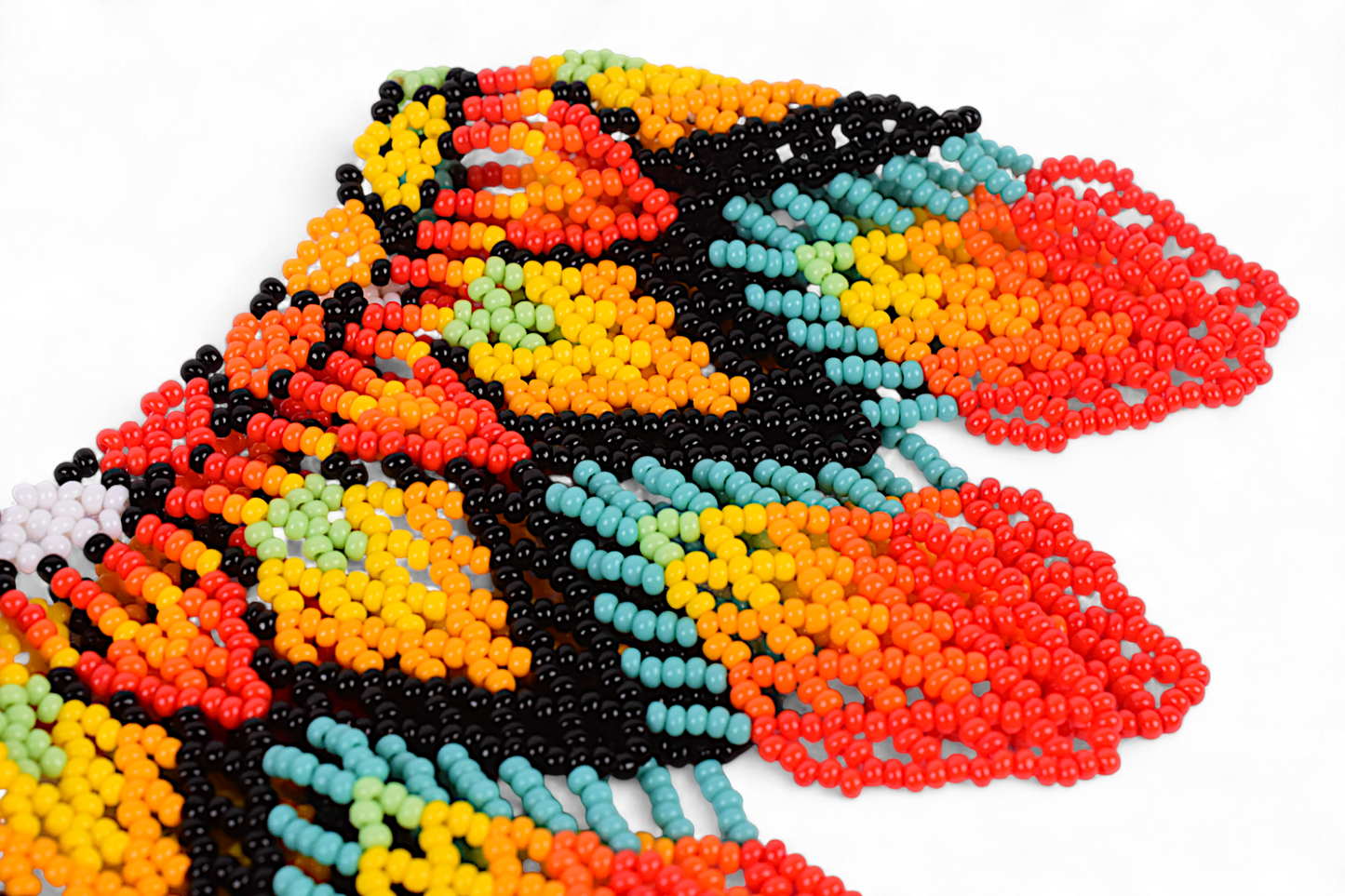 Large Sunset Flame Beaded Necklace