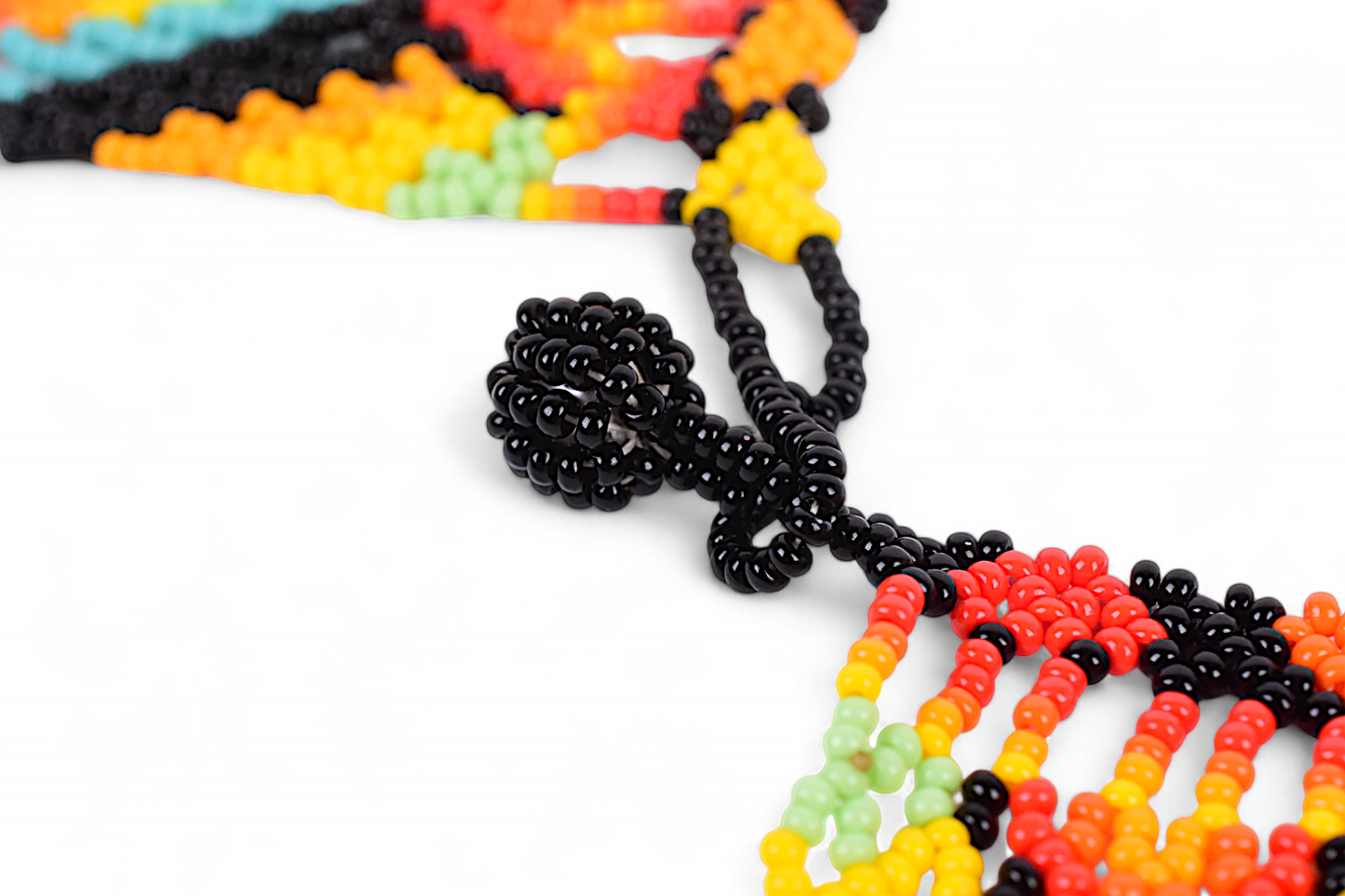 Large Sunset Flame Beaded Necklace