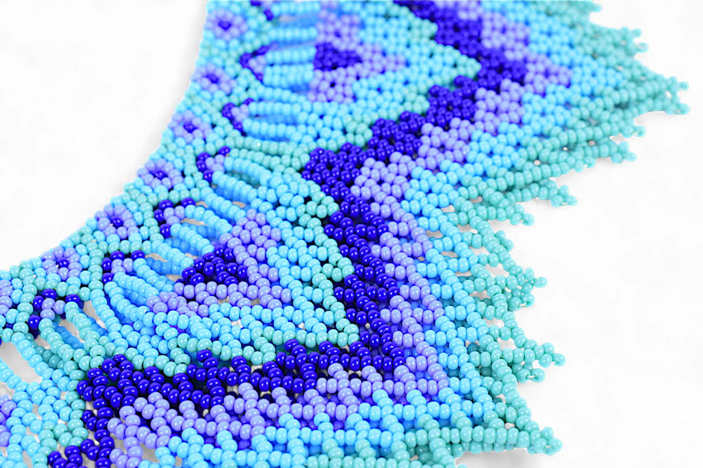 Large Blue Beaded Necklace