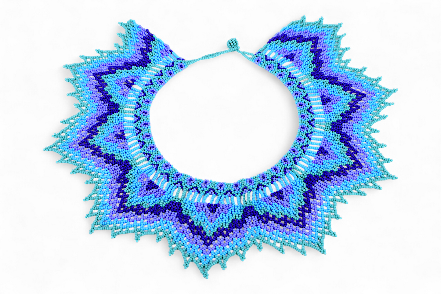 Large Blue Beaded Necklace
