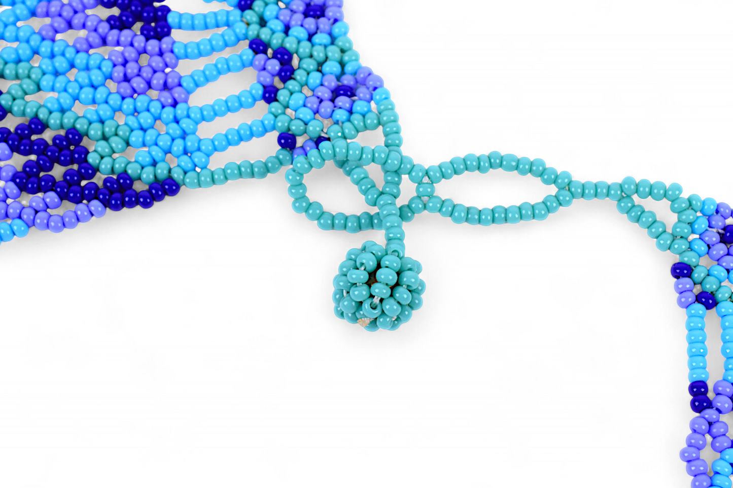 Large Blue Beaded Necklace