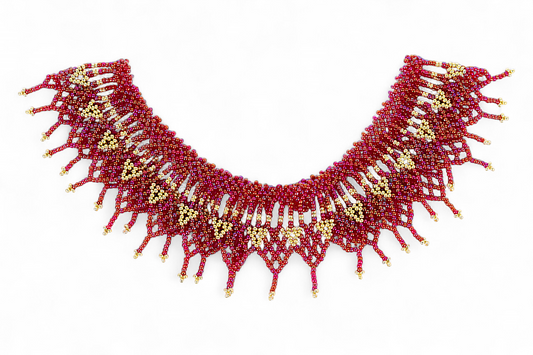 Crimson Beaded Necklace (Medium)