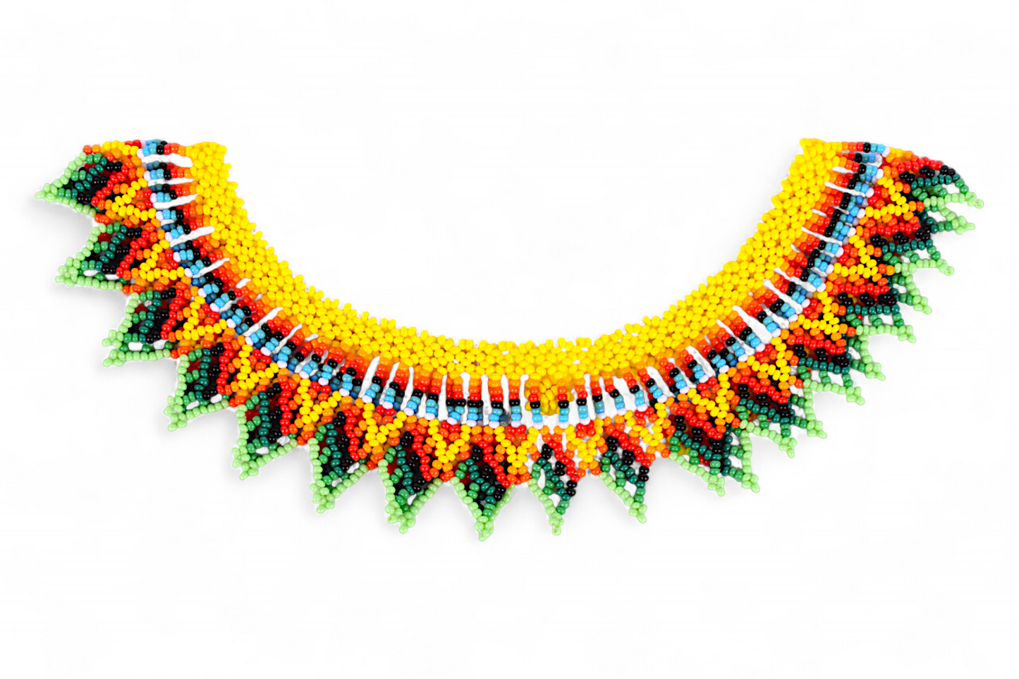 Yellow Beaded Necklace (Medium)