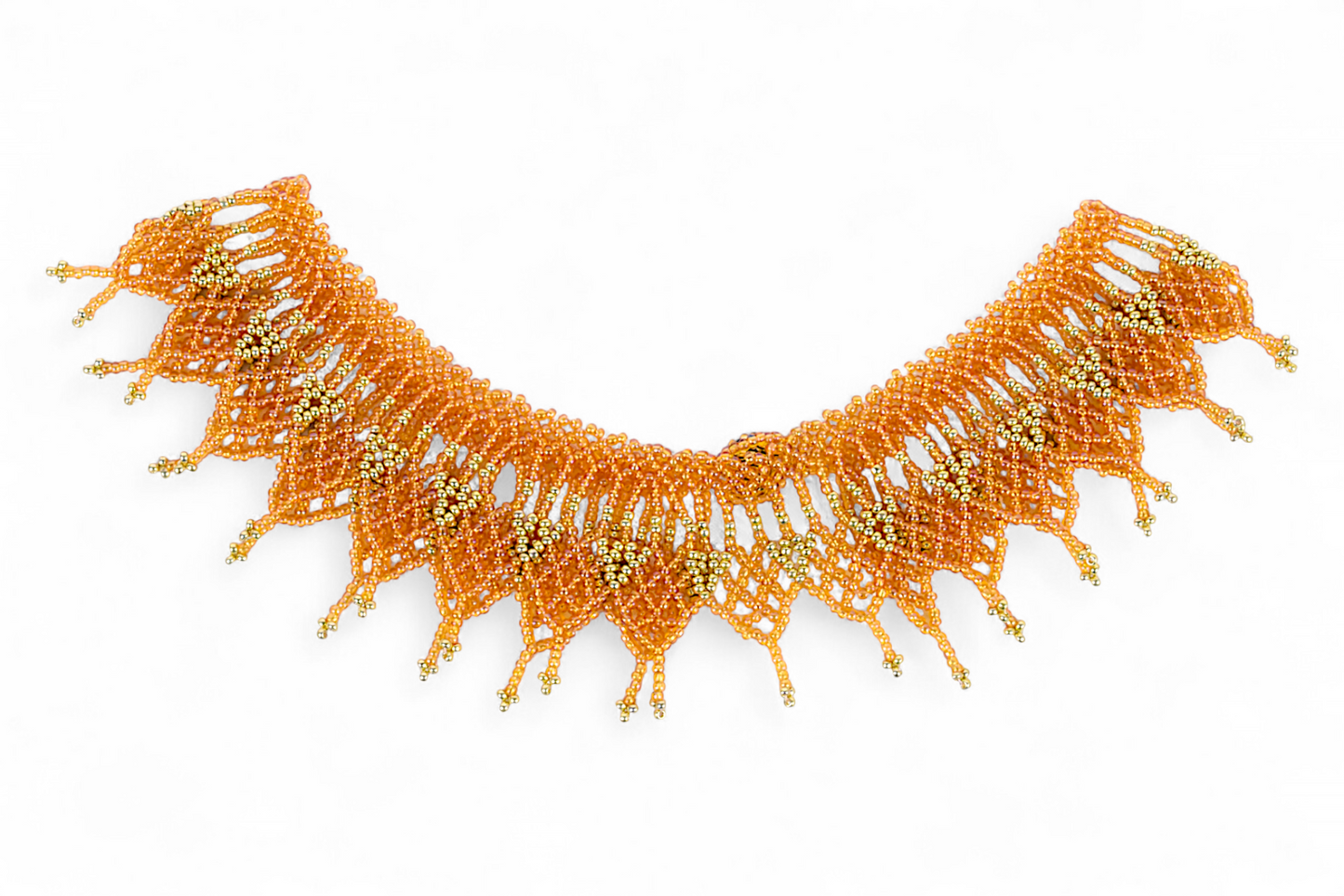 Gold Beaded Necklace (Medium)