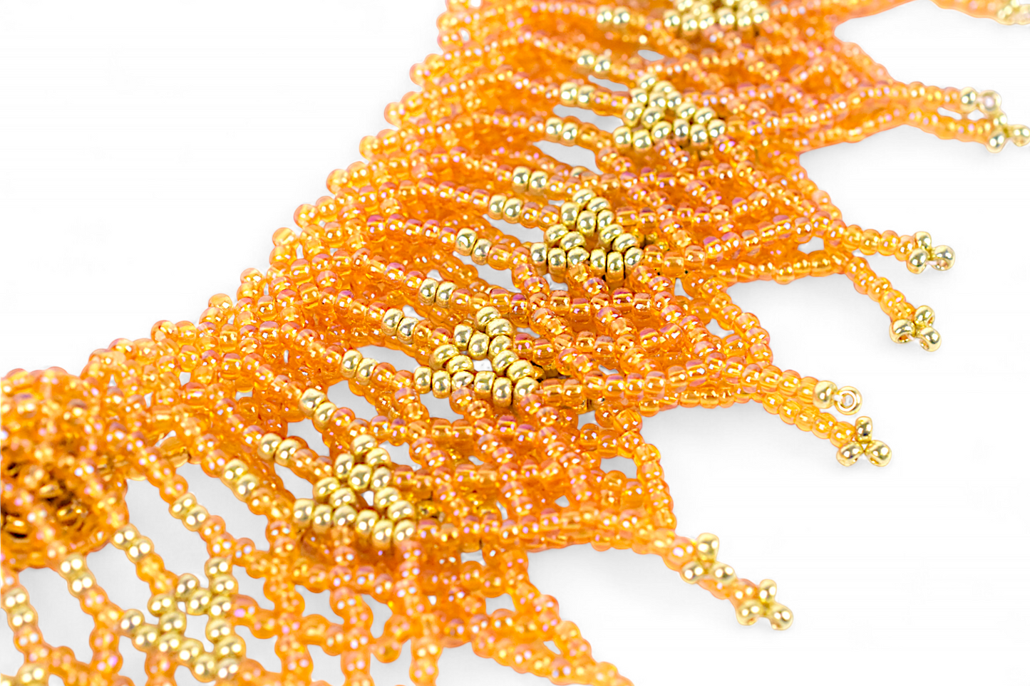 Gold Beaded Necklace (Medium)