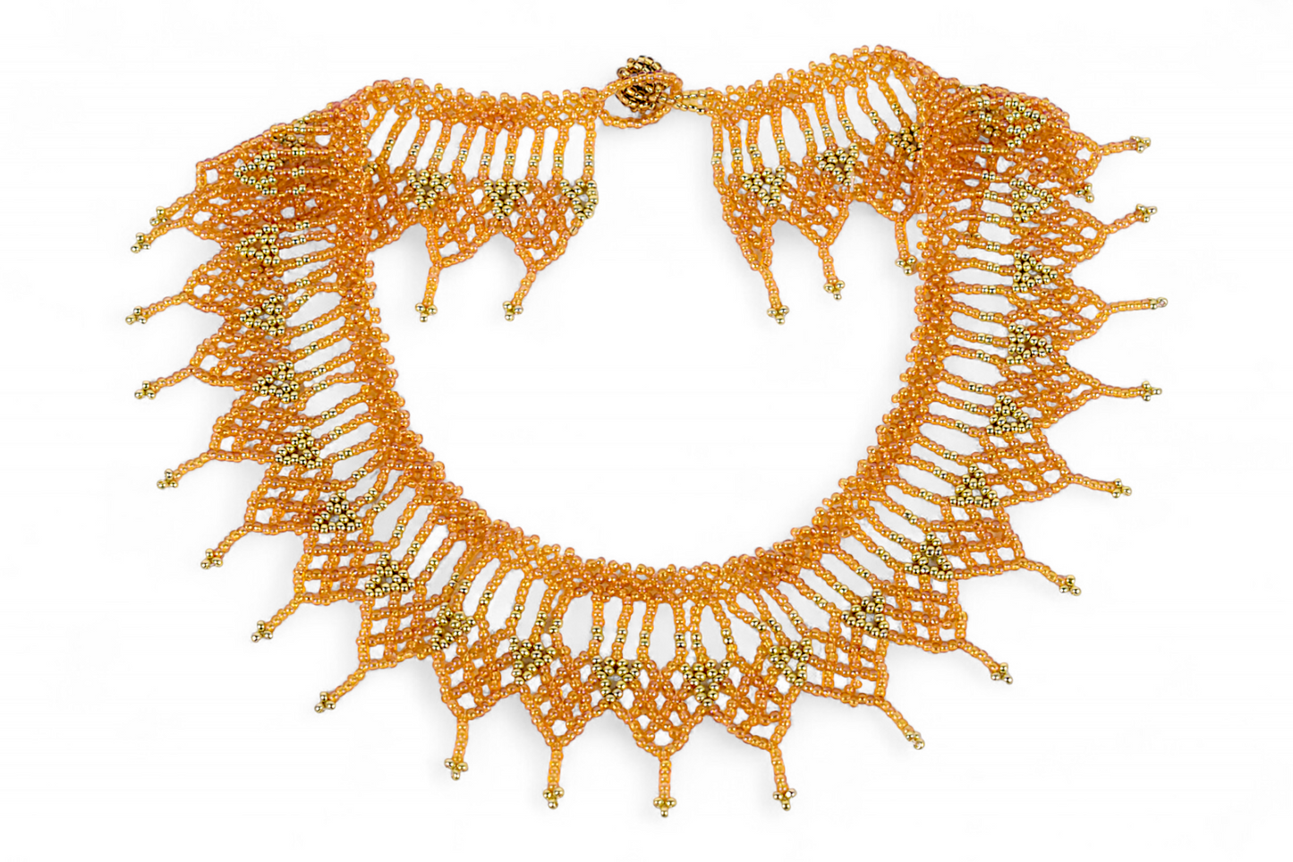 Gold Beaded Necklace (Medium)
