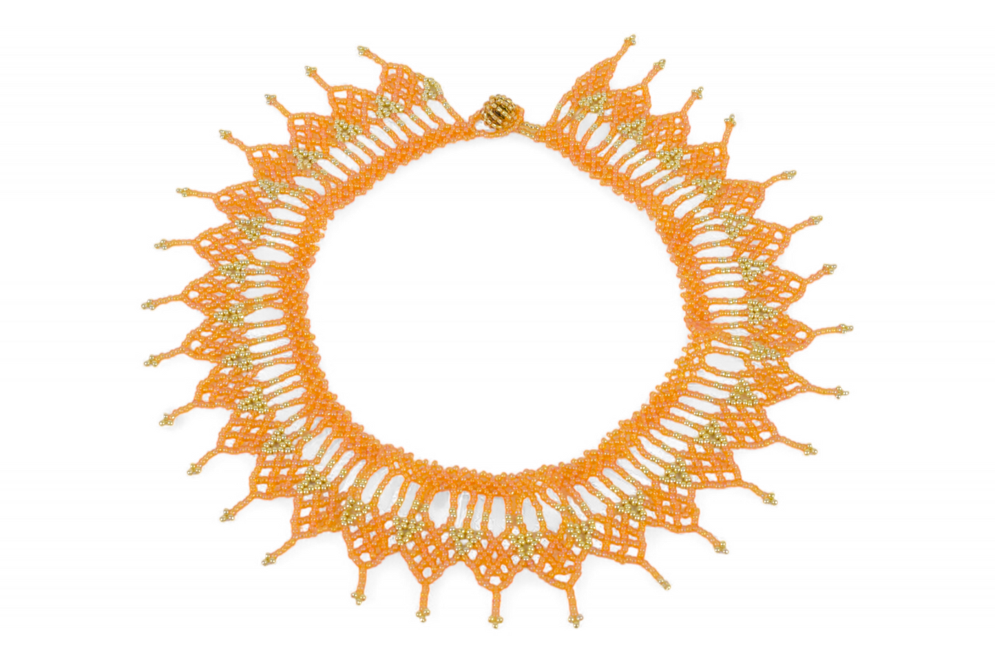 Gold Beaded Necklace (Medium)