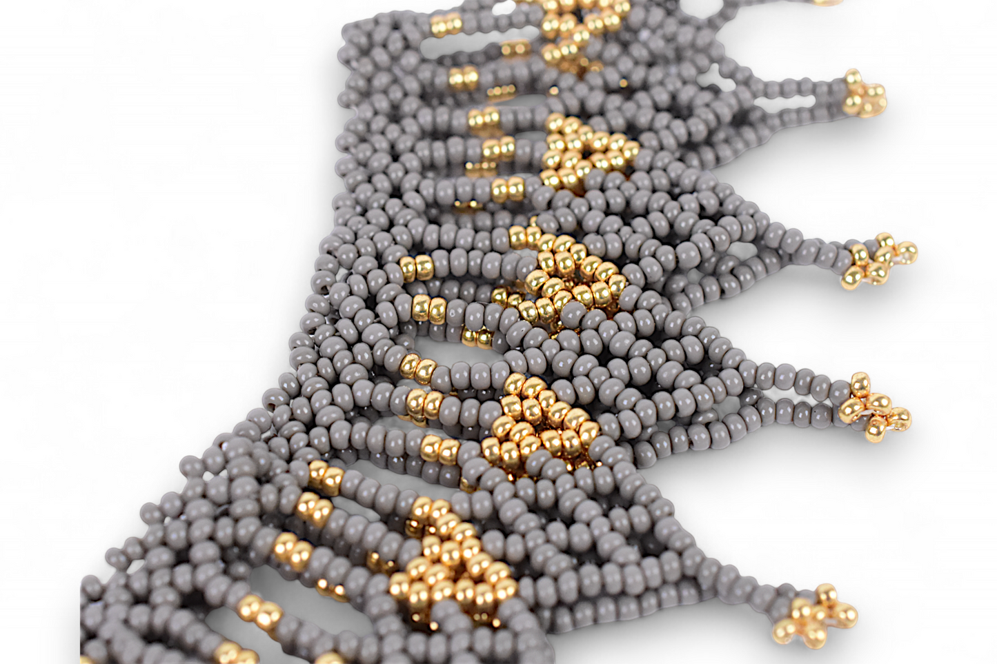 Grey Beaded Necklace (Medium)