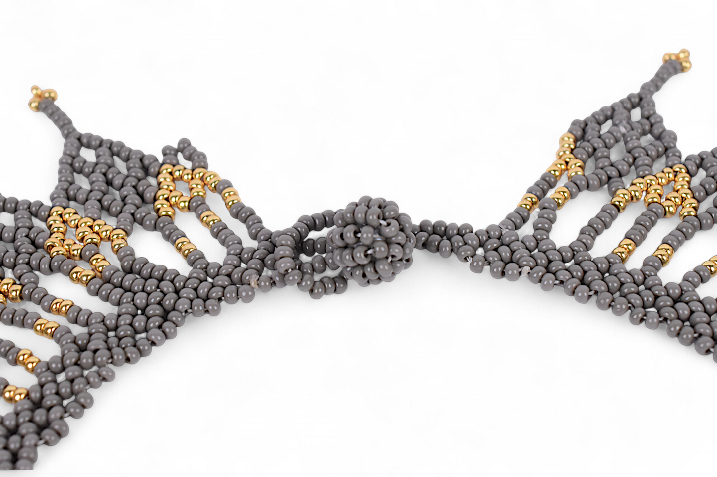 Grey Beaded Necklace (Medium)