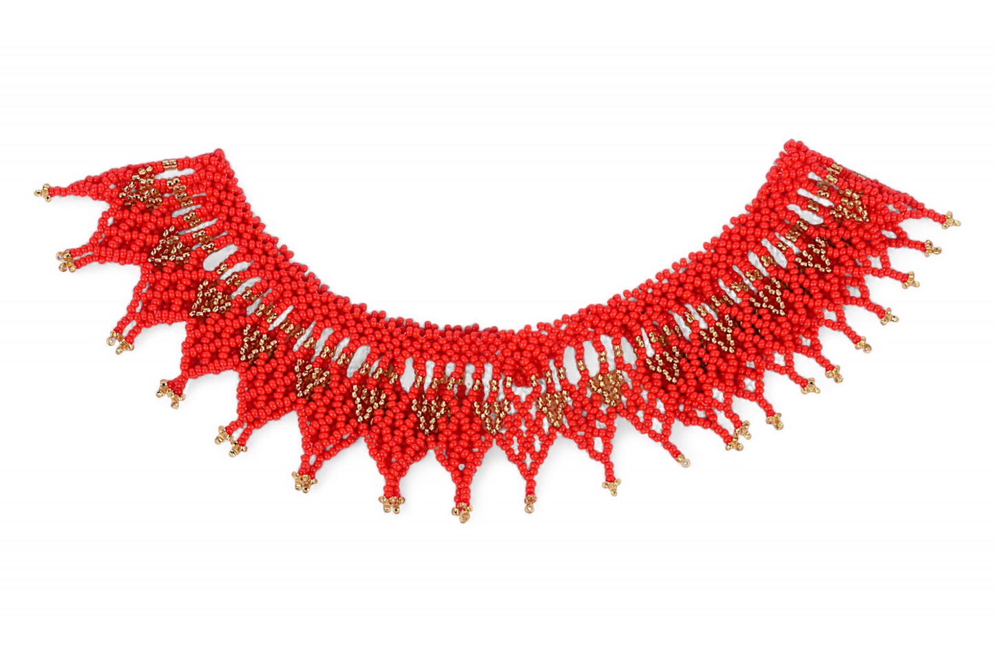 Red Beaded Necklace (Medium)