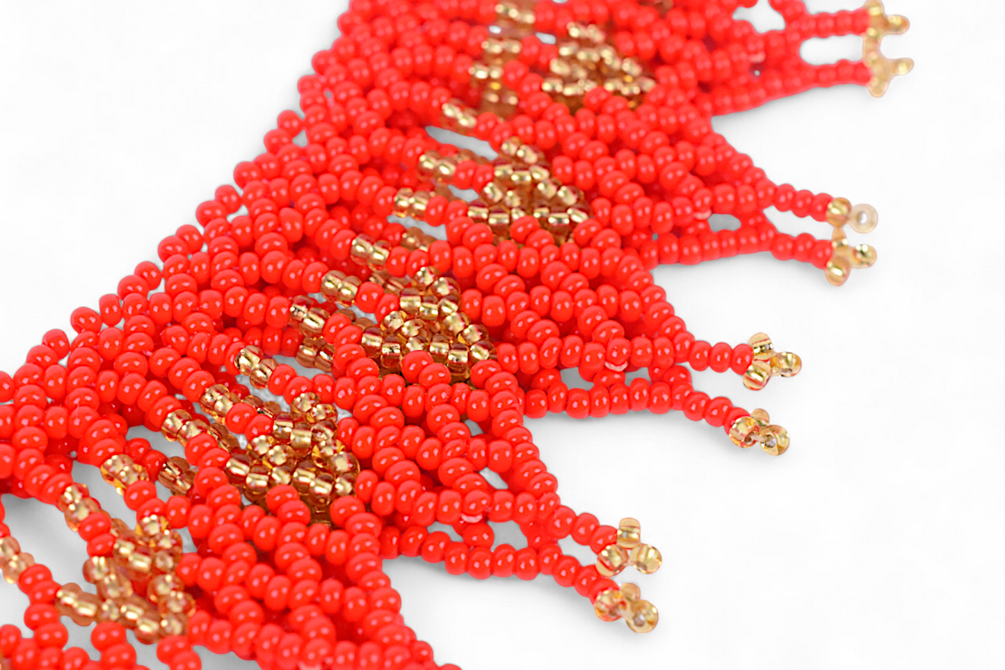 Red Beaded Necklace (Medium)