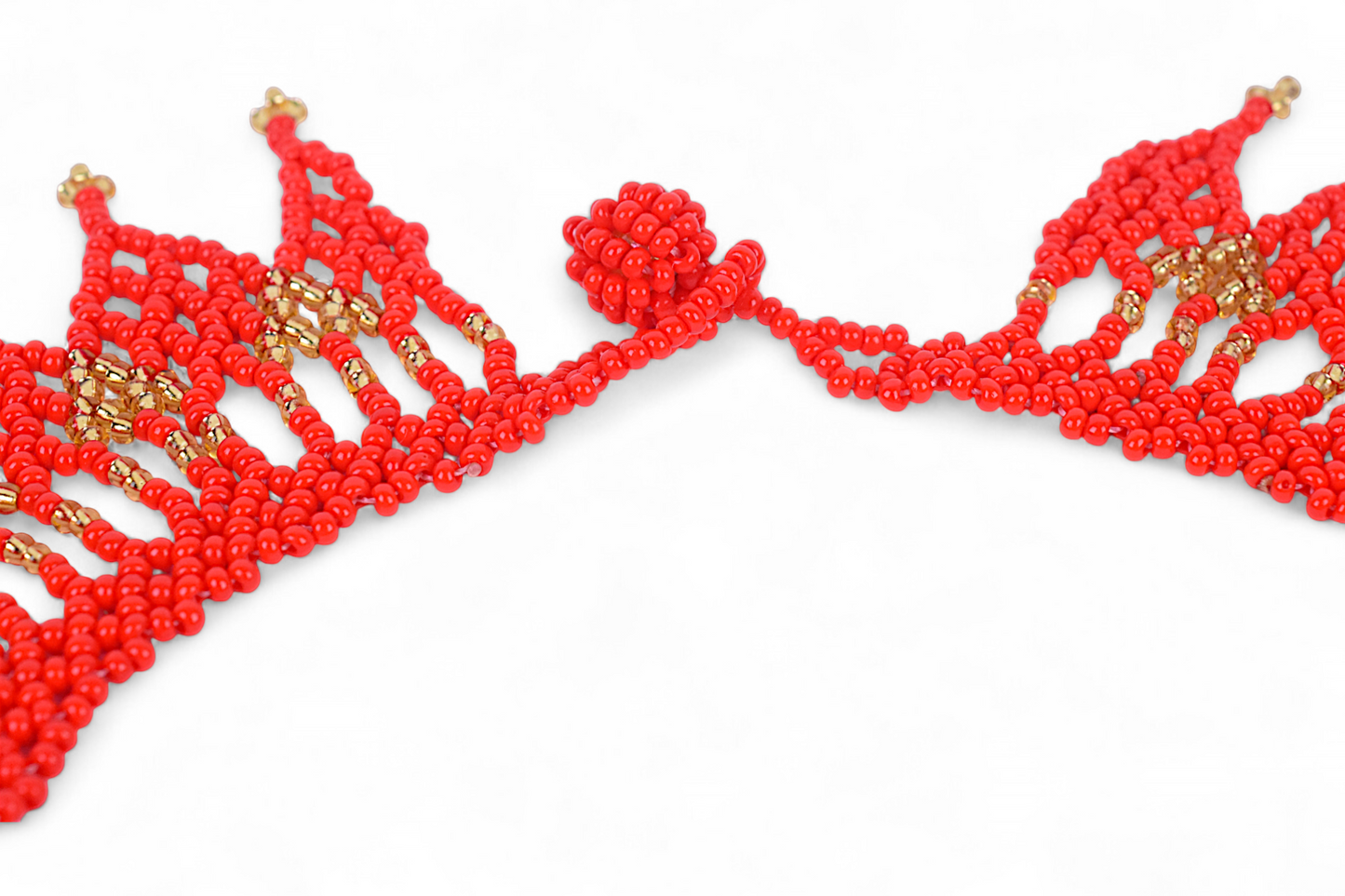 Red Beaded Necklace (Medium)