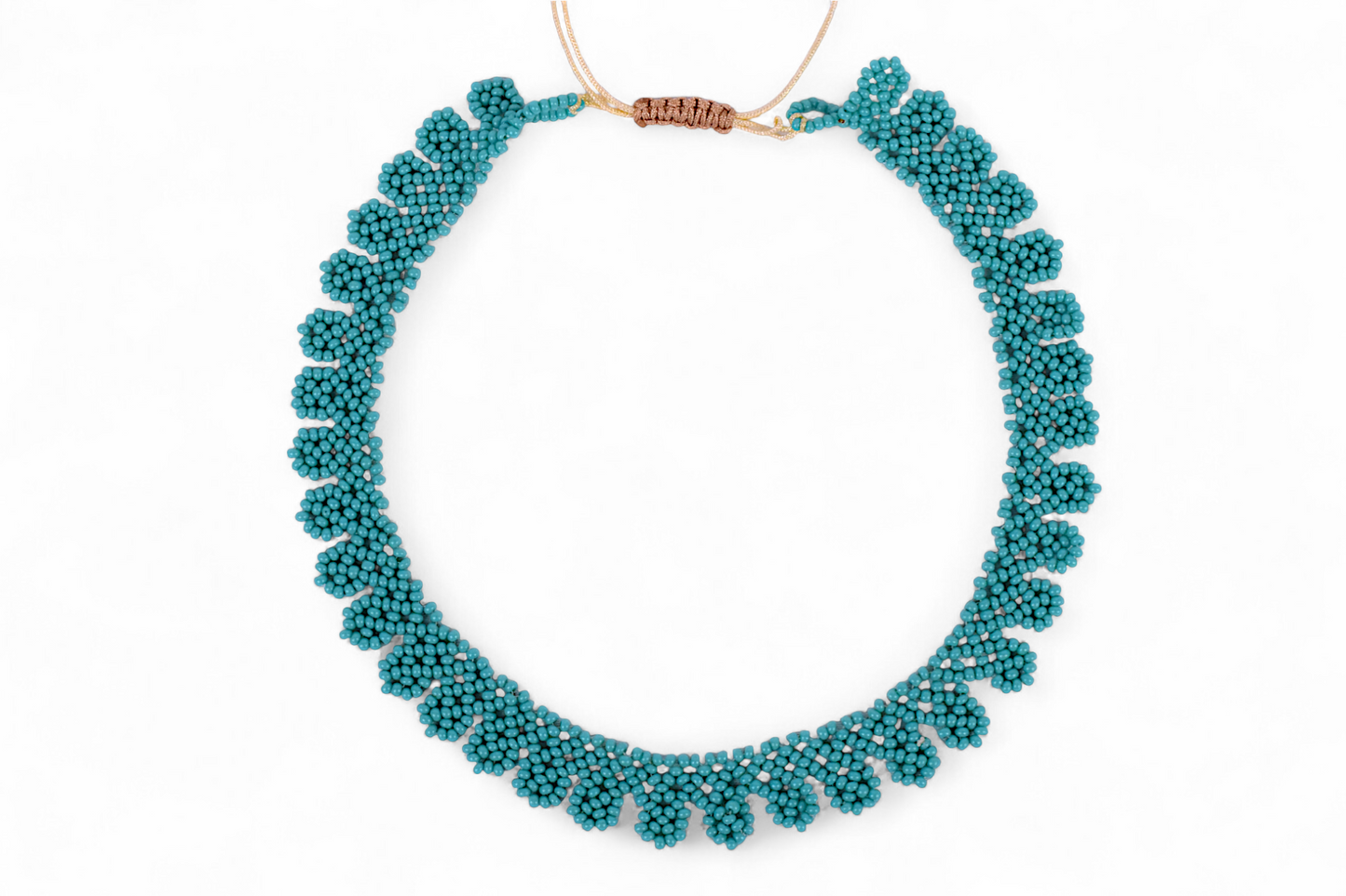 Blue Beaded Chocker Necklace (Medium)