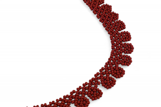 Brown Beaded Chocker Necklace (Medium)